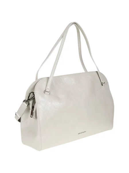 Kožna shopper torbica Orciani bijela