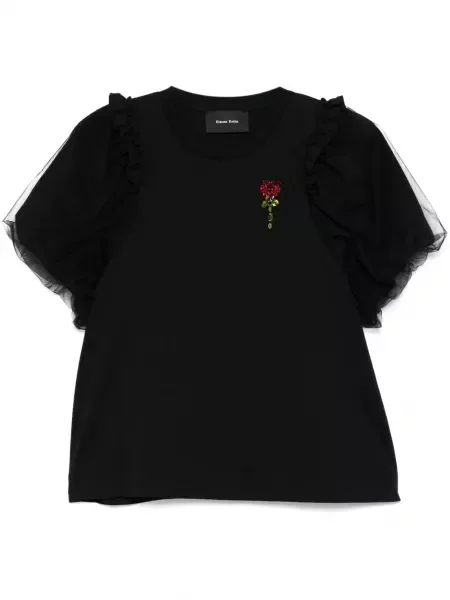 Koszulka Simone Rocha w kwiatki czarna