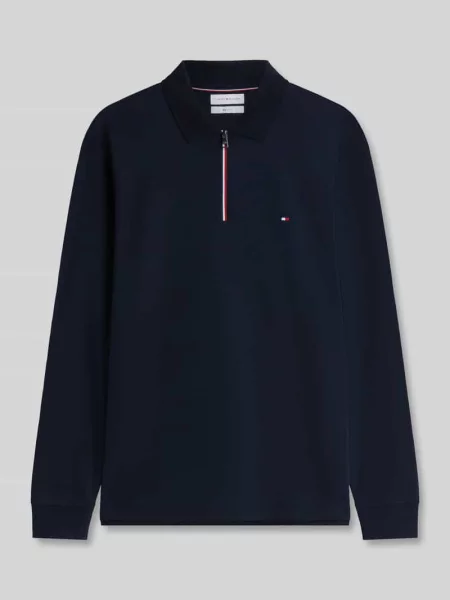 Koszulka polo o kroju regular fit z czystej bawełny model LIQUID' Tommy Hilfiger granatowa