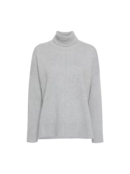 Sweter z golfem Eleventy wełniany do golfa szary