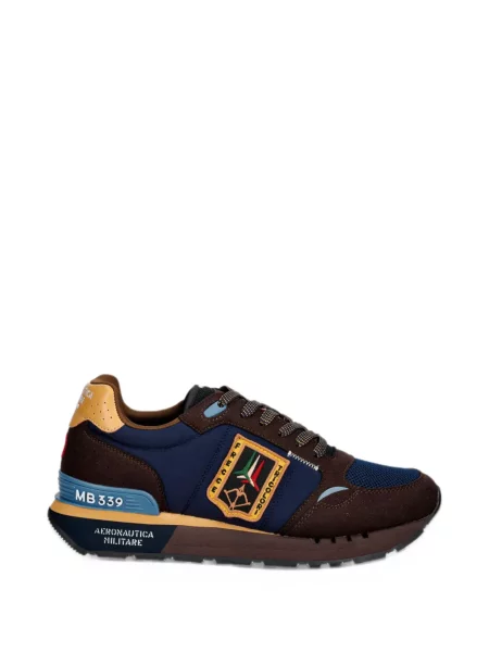 Tenisky Aeronautica Militare s autogramem hnědé