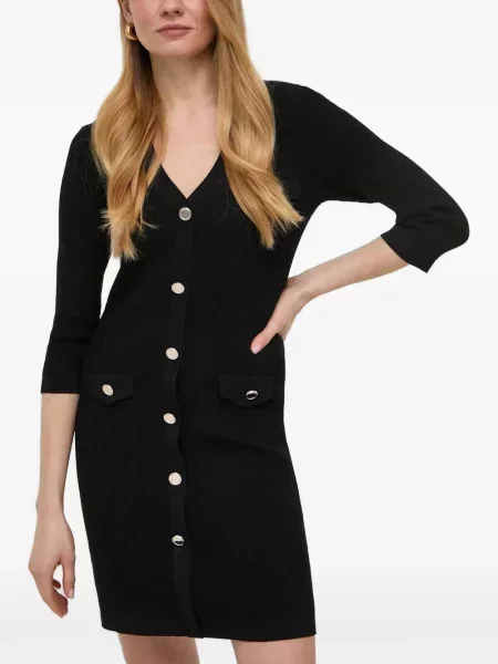 Rochie mini Morgan cu decolteu în V negru