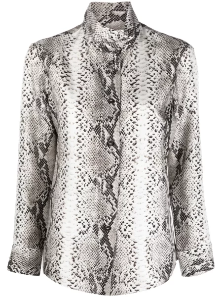 Cămașă Alberto Biani de mătase cu imagine negru