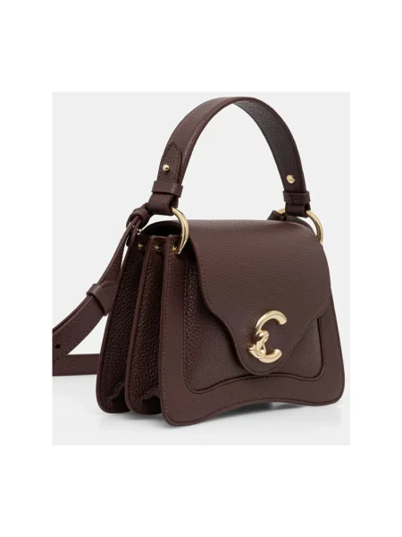 Coccinelle torebka crossbody skórzana brązowa