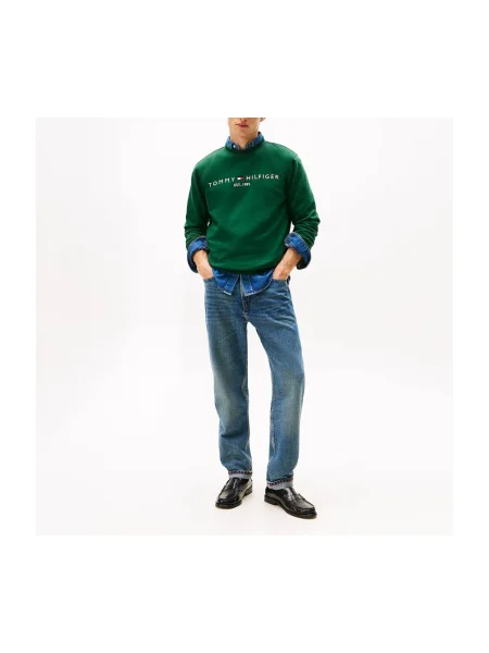 Hanorac Tommy Hilfiger cu autograf verde