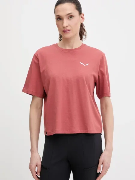 Salewa t-shirt sportowy EAGLE LOOSE czerwona