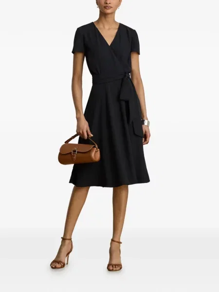 Cu centură rochie midi Lauren Ralph Lauren plic negru