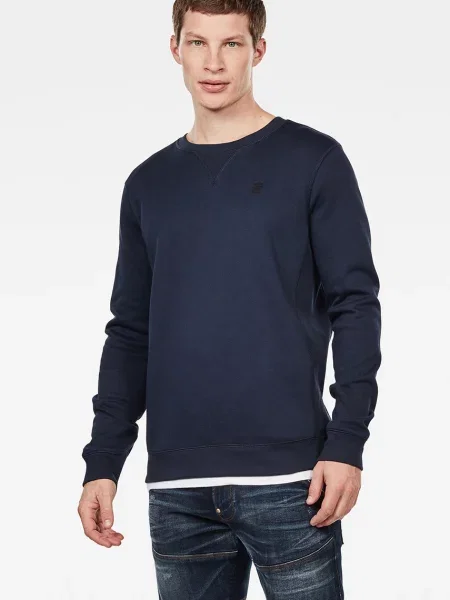 Dukserica G-Star Raw za muškarce tamno glatka plava