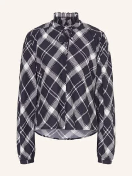 Barbour Bluzka Z Falbanami blau biała