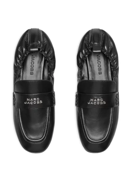 Pantofi loafer Marc Jacobs din piele cu autograf negru