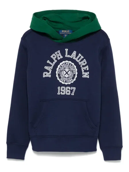 Bluza z kapturem dziecięca Polo Ralph Lauren niebieska