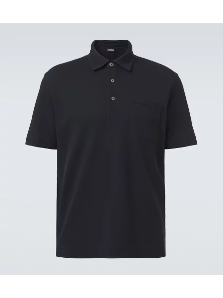 Tricou polo Zegna albastru
