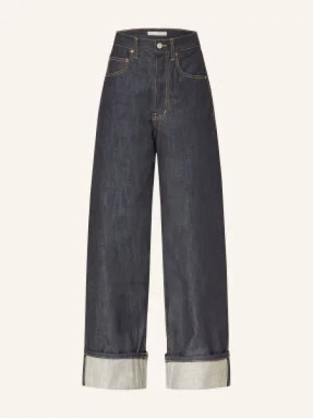 Source Unknown Jeansy Wide Leg Pireo blau niebieskie