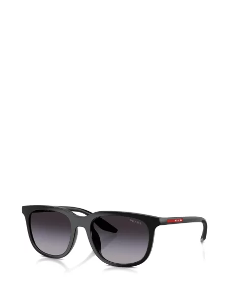 Ochelari de soare pătrați Prada Linea Rossa negru