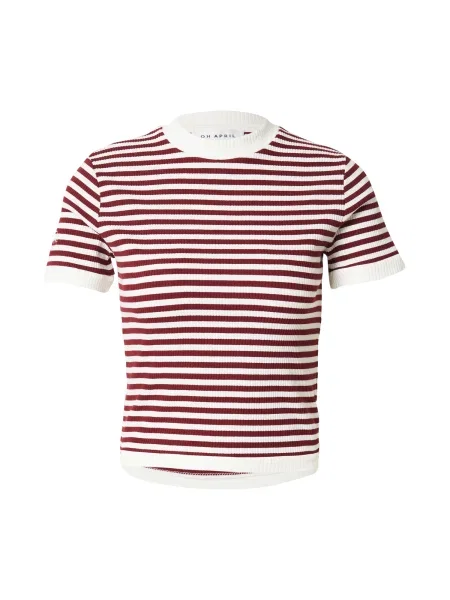 OH APRIL Tricou Nuala roşu închis alb