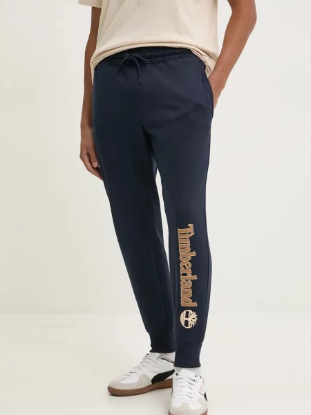 Timberland pantaloni de trening marin cu imprimeu albastru