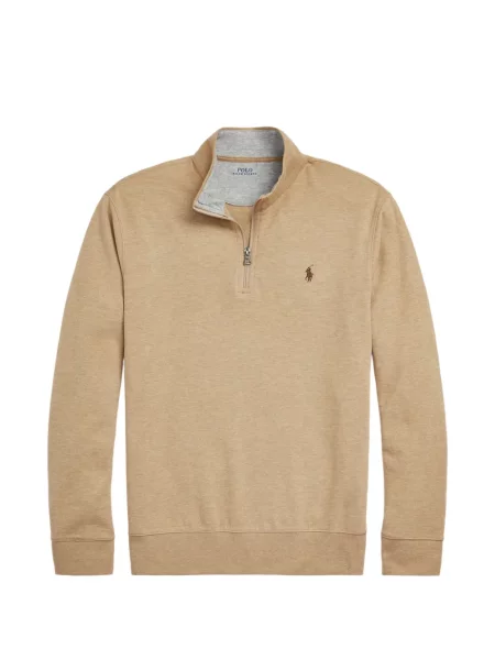 Matlasat tricou polo Polo Ralph Lauren cu decolteu rotund cu autograf roșu