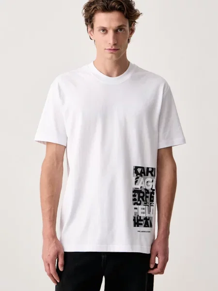 Karl Lagerfeld Jeans tricou pentru bărbați din alb