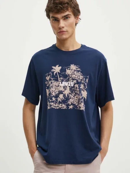 Тениска Levi's с принт тъмносиньо