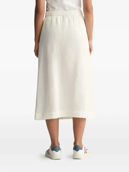Fustă midi Gant până la genunchi alb