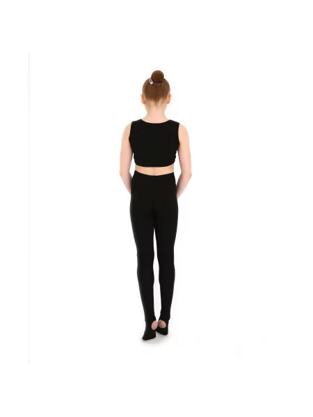 Legginsy do Gimnastyki Artystycznej z półstopą INDIGO czarne