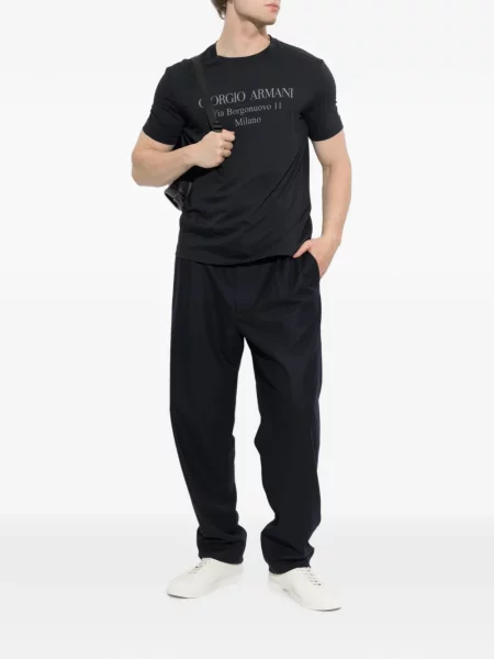 Tricou Giorgio Armani cu imagine albastru