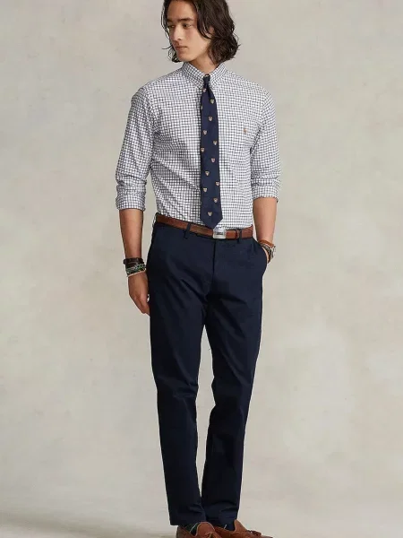 Hlače Polo Ralph Lauren mornarsko modra