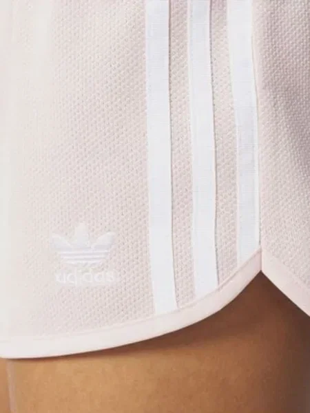 Legginsy Adidas do biegania z nadrukiem z dekoltem w serek czerwone