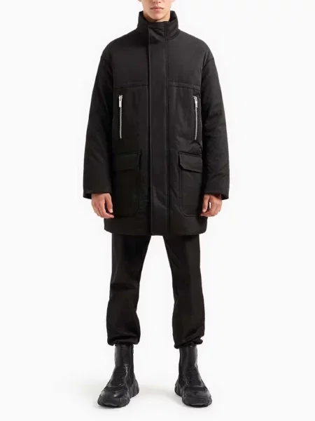 Пальто з утеплювачем Armani Exchange чорний
