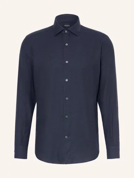 Zegna Košile Regular Fit tmavě modrá