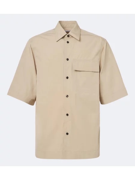 Cămașă Bottega Veneta din canvas bej