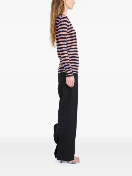 Top Proenza Schouler cu dungi negru