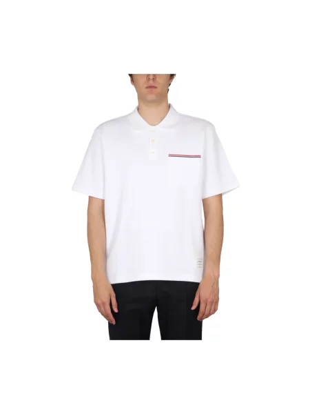 Koszulka polo Thom Browne biała