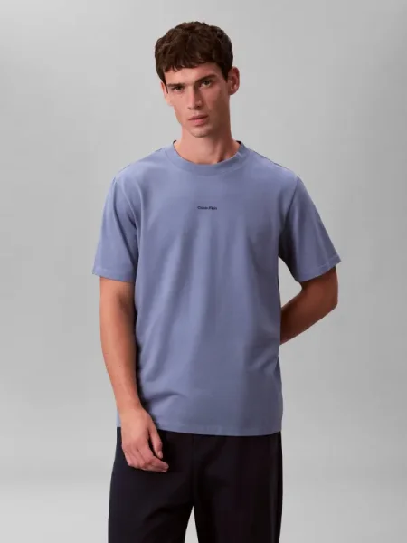 Calvin Klein Tricou | Relaxed fit | stretch pique albastru