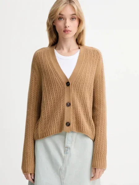 Marc O'Polo cardigan din lână bej