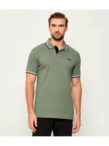 BOSS GREEN Polo Paul | stretch verde