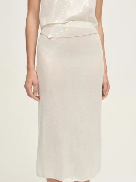 Спідниця міді MANGO білий