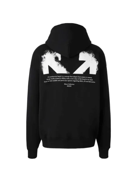 Hanorac cu glugă Off-white cu autograf alb