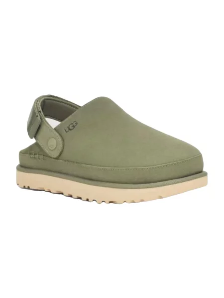 Klapki Ugg skórzane zielone