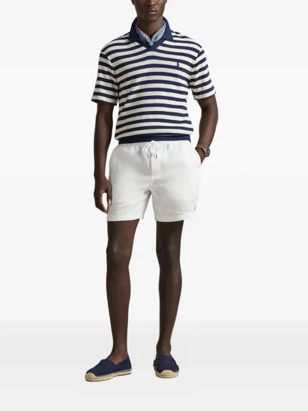 Кожени чорапи Polo Ralph Lauren с отворена пета с пейсли десен бяло