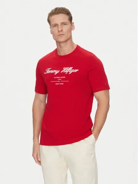 Tričko Tommy Hilfiger červené