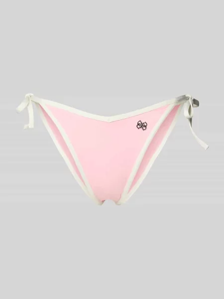 Figi bikini z wiązaniem i aplikacją z metką model NIKI' Guess różowe