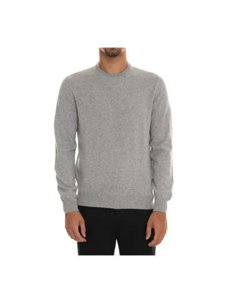 Sweter Gran Sasso z okrągłym dekoltem szary