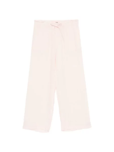 Pantaloni James Perse cu cordon roz