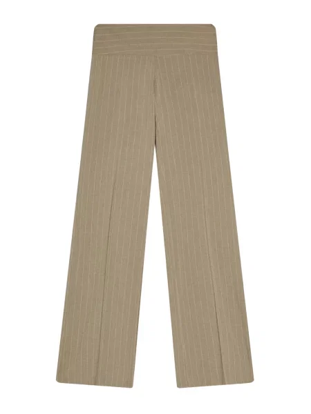 Bershka Hlače kaki bela