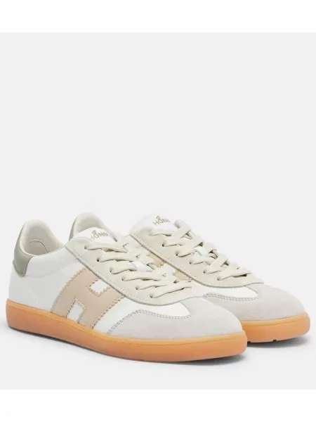 Sneakerși Hogan din piele de căprioară bej