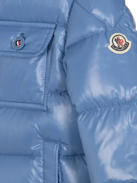 Kurtka puchowa dziecięca Moncler Enfant niebieska