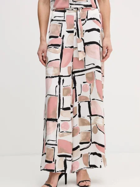 Joseph Ribkoff pantaloni wide leg pentru femei alb