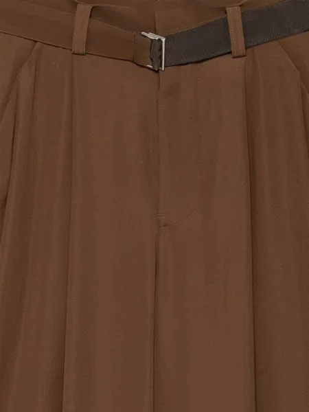 Cu centură pantaloni Sacai maro