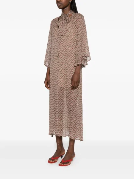 Rochie midi Siyu cu imagine cu imprimeu geometric